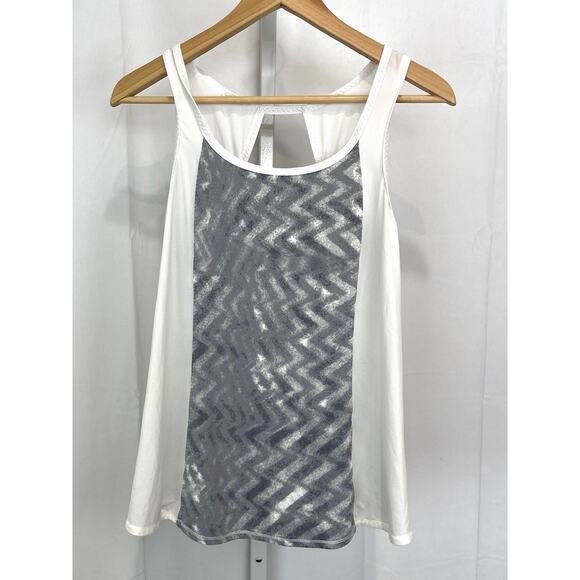 LULULEMON Run Speed Squad Tank Cutout Back Blazer Fossil White Gray EST 8 M - Picture 1 of 8